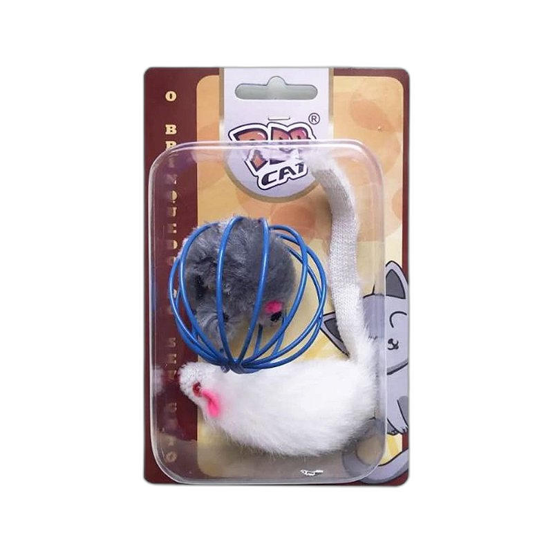 Brinquedo Ratinho e Bolinha Rato para Gatos