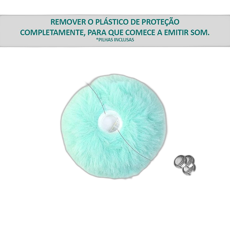 Bolinha Com Som de Bichos para Gatos - Azul (Sapo) - foto 4