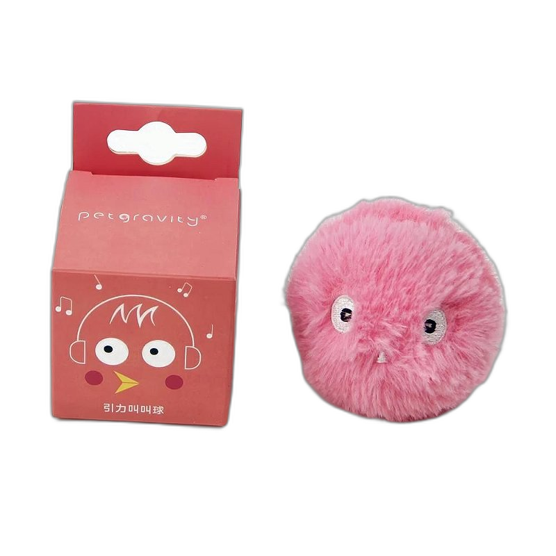Bolinha Com Som de Bichos para Gatos - Rosa (Passarinho)