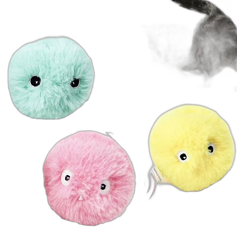 Bolinha Com Cat Nip e Som de Bichos para Gatos - Amarelo (Grilo) - foto 3