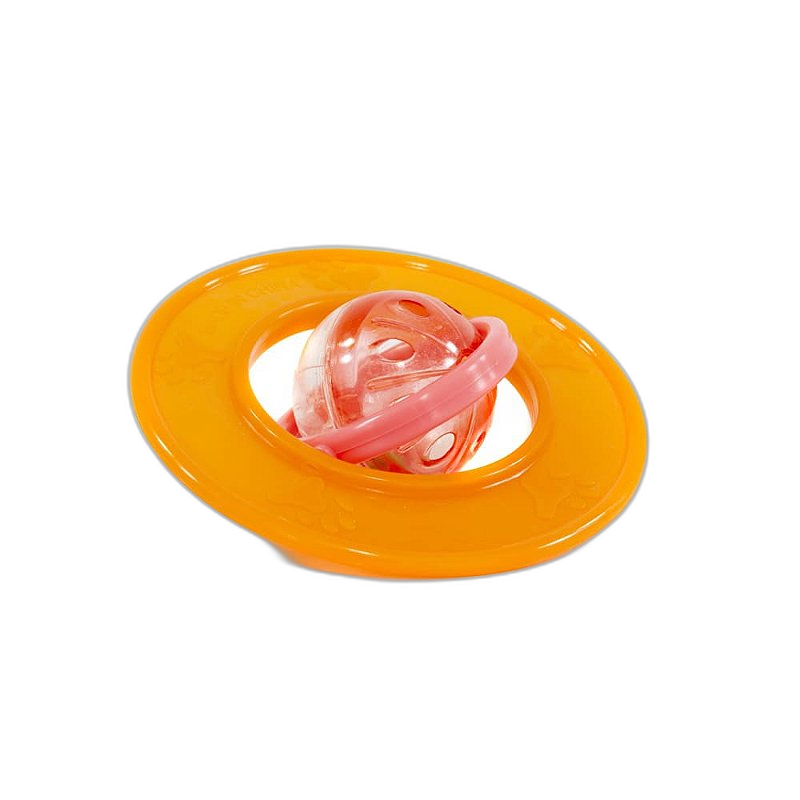 Brinquedo Bolinha Orbital para gatos - Laranja/Rosa