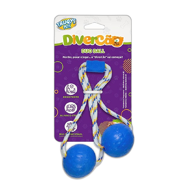 Brinquedo Duo Ball Divercão Pequeno - Azul