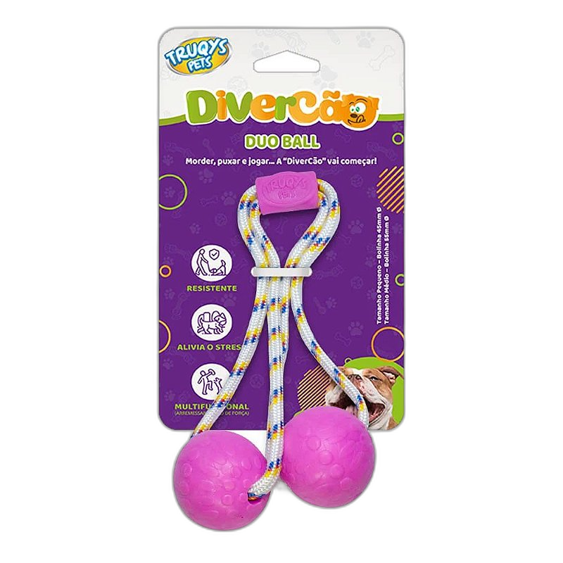 Brinquedo Duo Ball Divercão Pequeno - Rosa