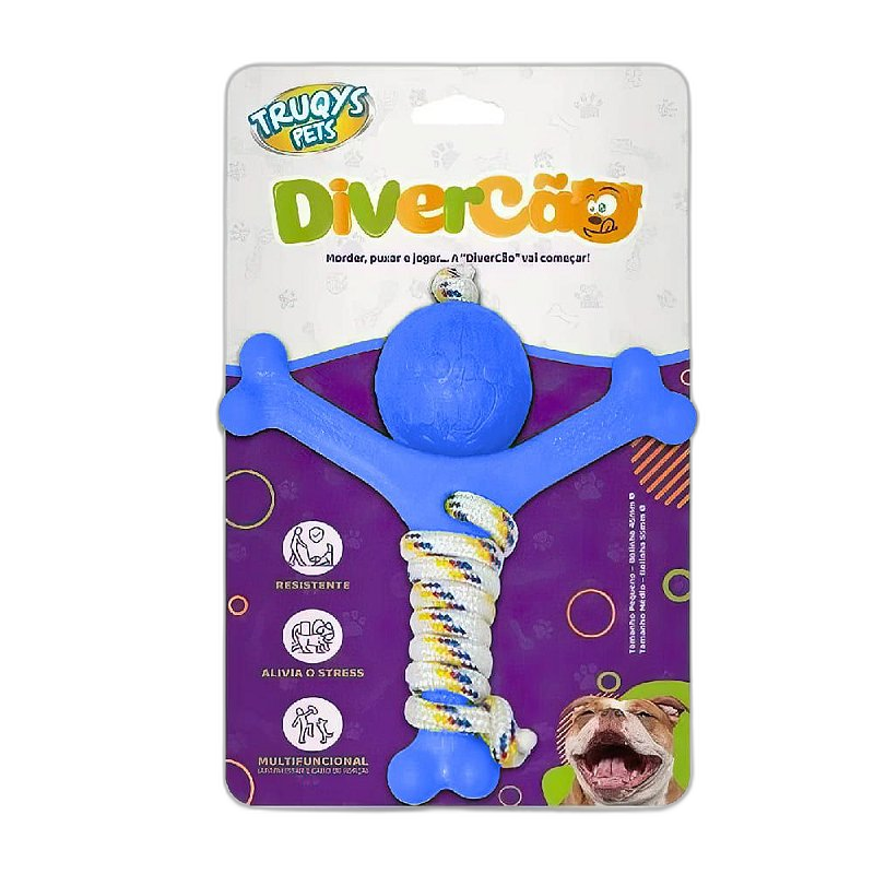 Brinquedo Divercão para Cães- Azul