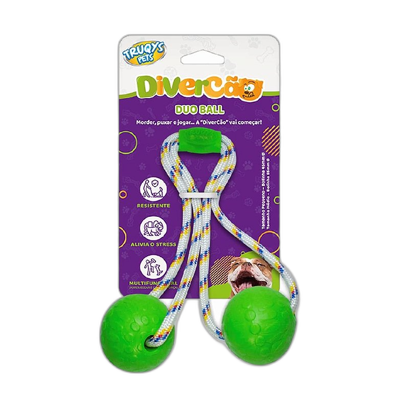 Brinquedo Duo Ball Divercão Médio - Verde