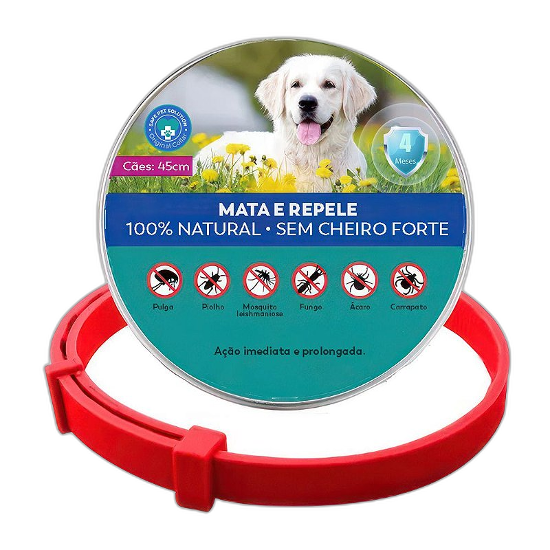 Coleira Antipulgas e Carrapatos Safe Pet para Cachorros