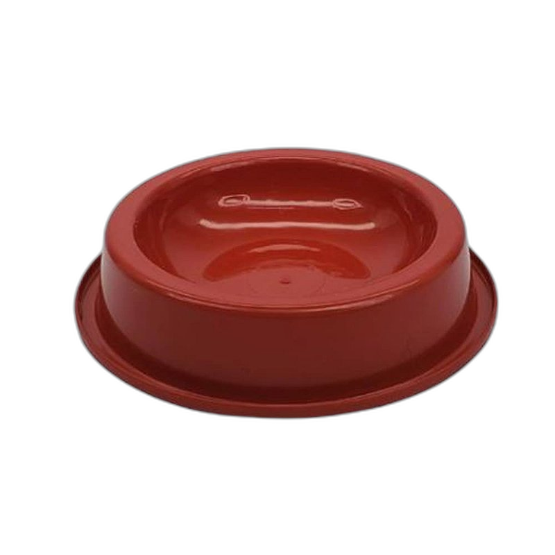 Comedouro Plástico Anti-formigas para Gatos - Vermelho