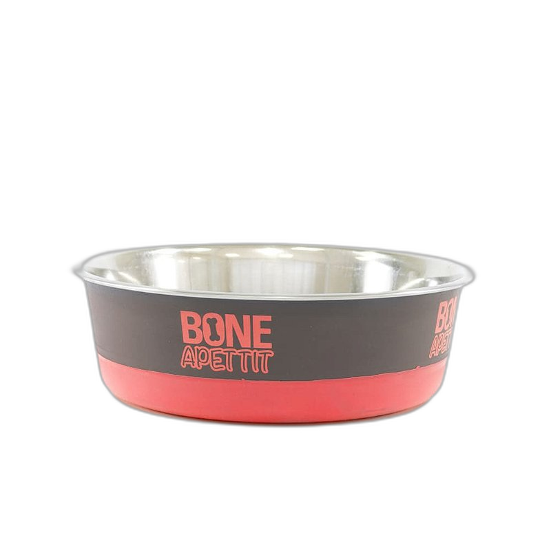 Comedouro Inox Bone Apettit - Vermelho