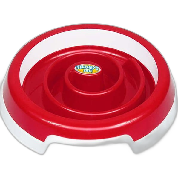 Comedouro Truqys Pets Slow Food - Vermelho