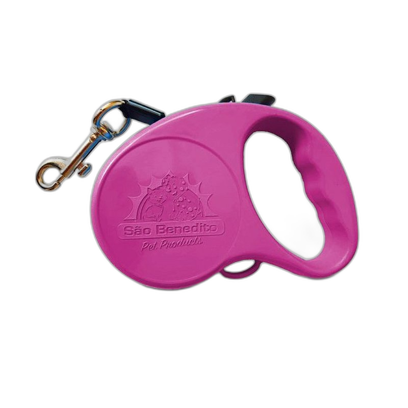 Guia Retrátil Fita Supercane - Rosa