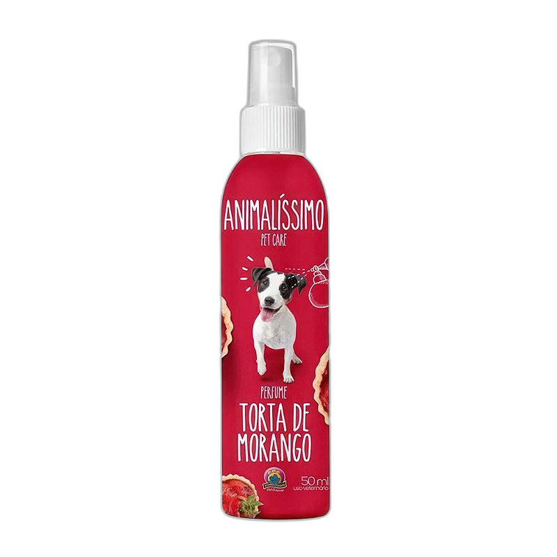 Colônia Torta de Morango para Cachorro - 50ml