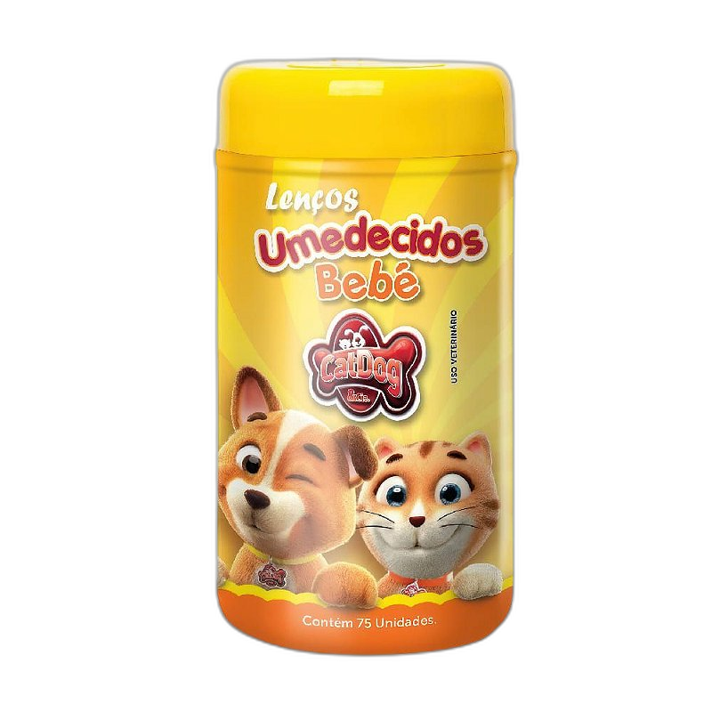 Lenço Umedecido Bebê para Cães e Gatos - 75un.