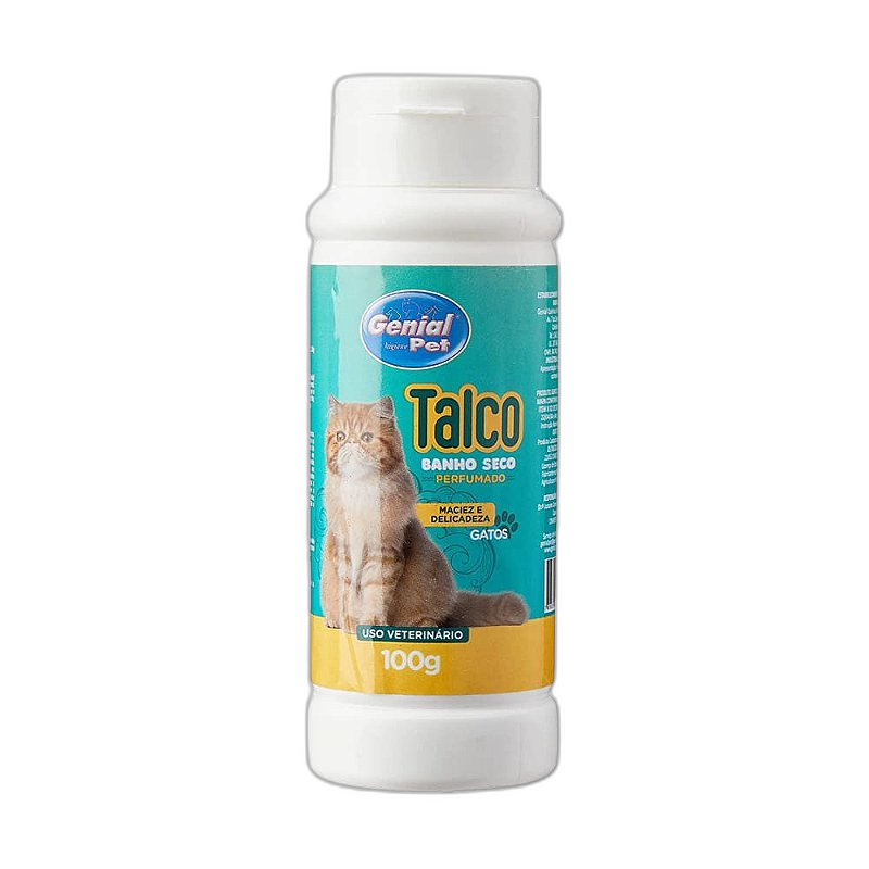 Talco Banho Seco Perfumado para Gatos - 100g
