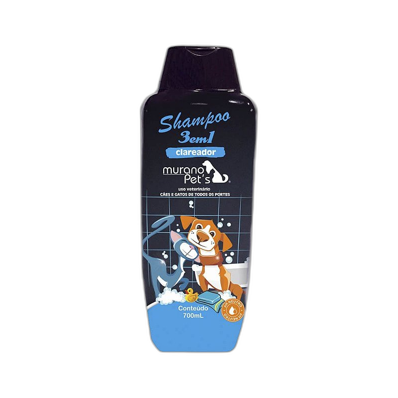 Shampoo 3 em 1 M. Pet's Clareador para Cães e Gatos - 700ml