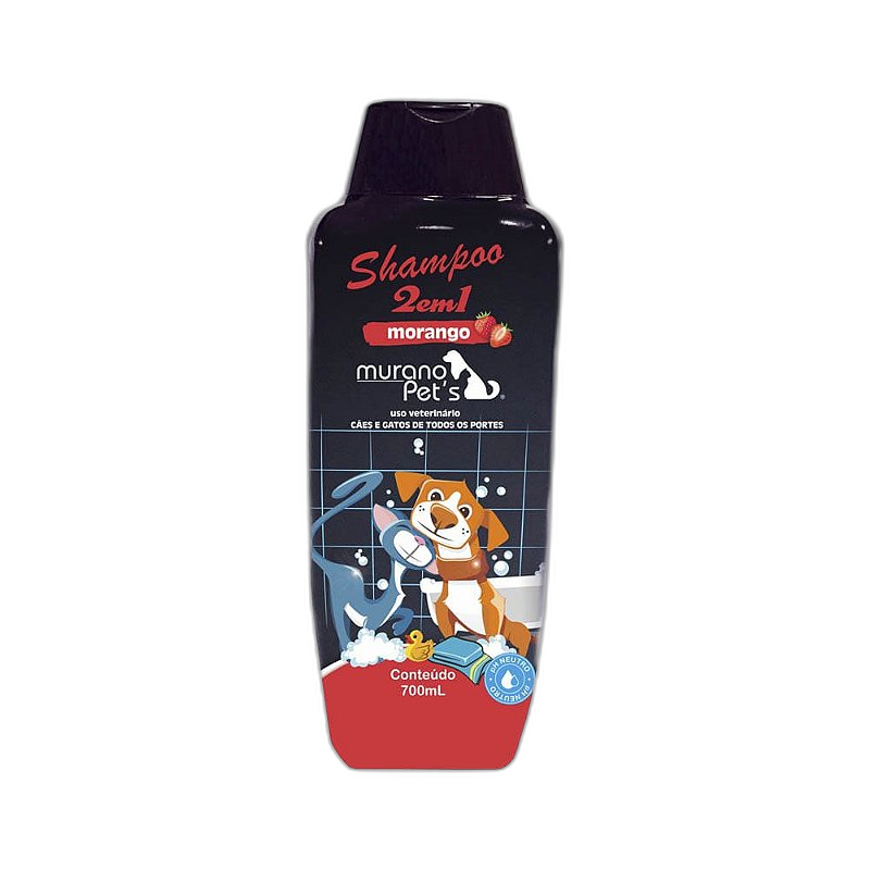Shampoo 2 em 1 M. Pet's Morango para Cães e Gatos - 700ml