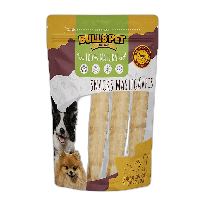 Petisco Natural Tubinho Traquéia Suína para Cães - 3 un.