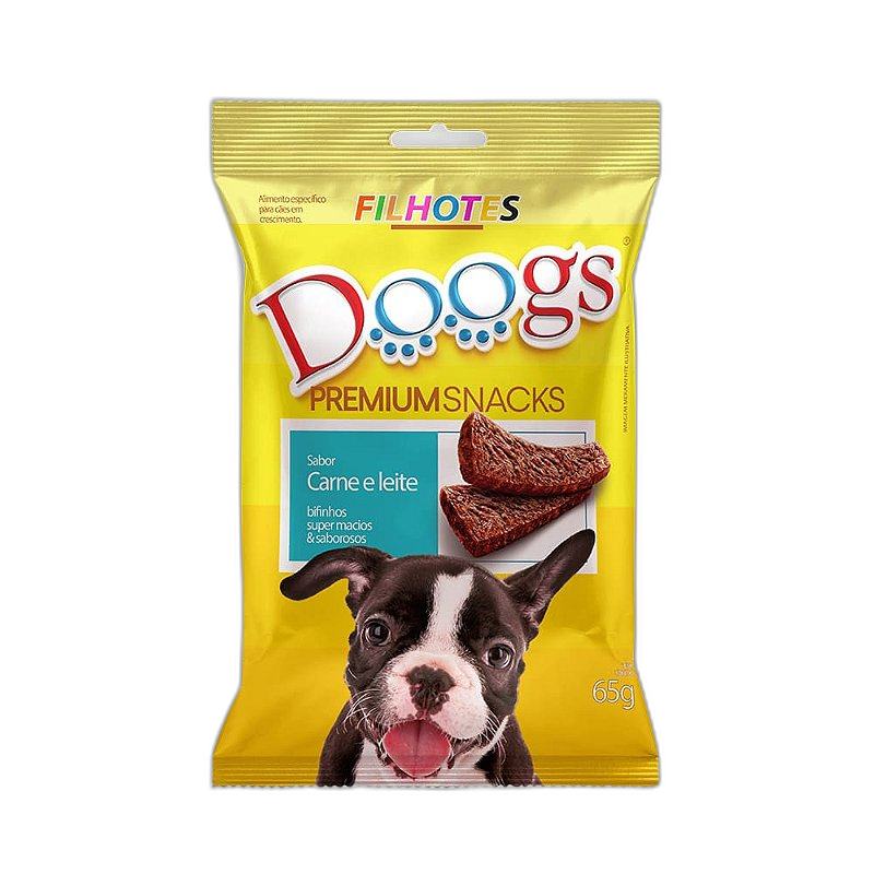 Bifinho Doogs Carne e Leite para Cães - 65g