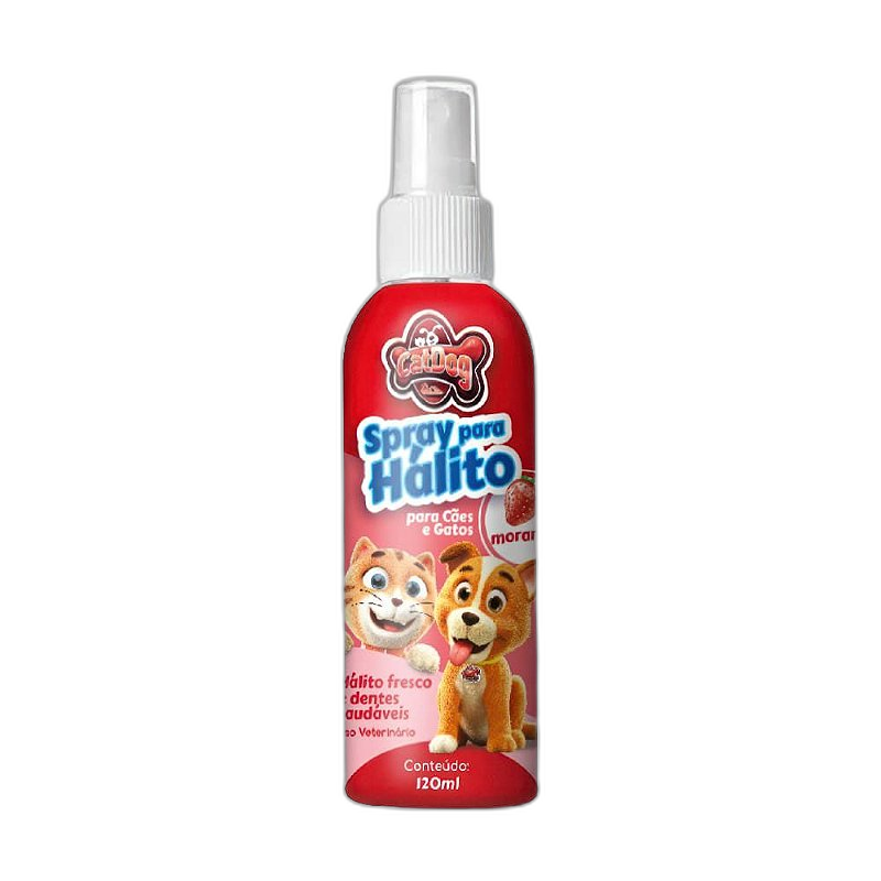 Spray Bom Hálito para Cachorros e Gatos - Morango 120ml